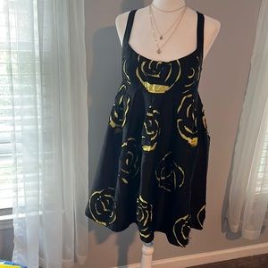 Laxer Etched Dress with Cris Cross Back